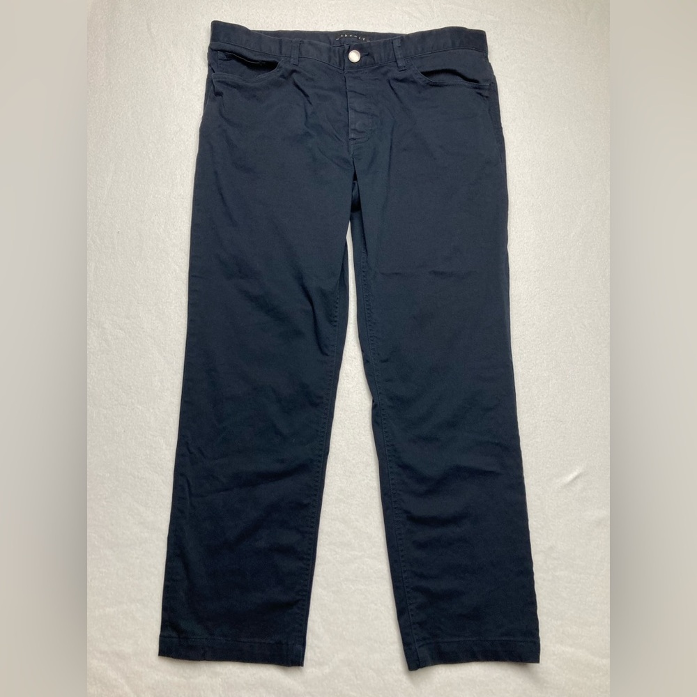Theory Mens Haydin Editor Straight Slim Fit Chino Navy Pant Size‎ 36x28